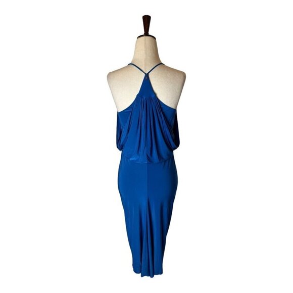Misa Los Angeles Dress Women Medium Blue‎ Jersey Knit Racerback Domino Mini - Picture 3 of 12